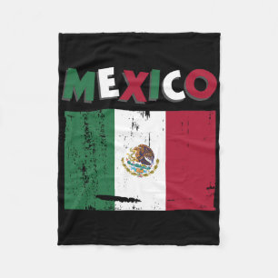 Mexico Vintage Mexikansk Flagga Stolthet Hatt Jers Fleecefilt