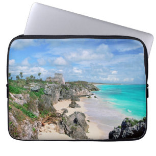 Mexico Yucatan, peninsula, fördärvar av Tulum, Laptop Sleeve