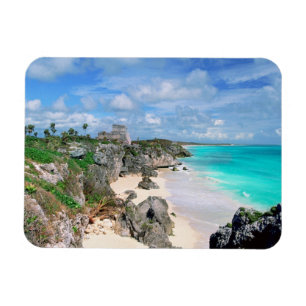 Mexico Yucatan, peninsula, fördärvar av Tulum, Magnet