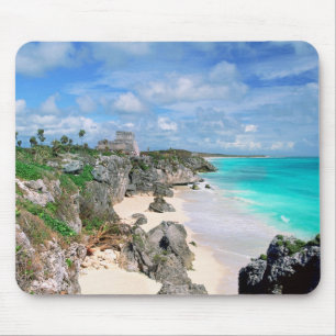 Mexico Yucatan, peninsula, fördärvar av Tulum, Musmatta