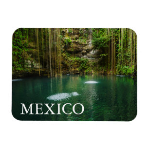 Mexico Yucatan, scenisk sjö Magnet