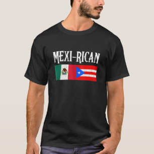 Mexii Rican Mexiko Puerto Rico Flagga T Shirt