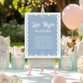 Mexiica talavera Night Diaper Baby Shower Game Sig Poster