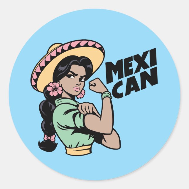 MexiiCAN Stickers Runt Klistermärke (Framsida)