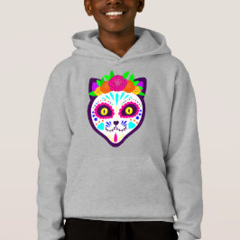 mexikan halloween-kattsockerskalle t shirt