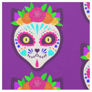 mexikan halloween-kattsockerskalle tyg