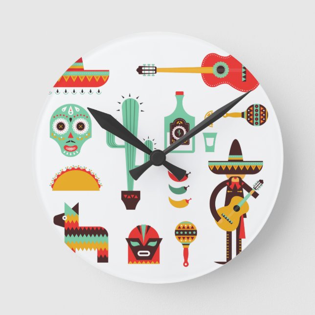 mexikan mariachi rund klocka (Framsida)