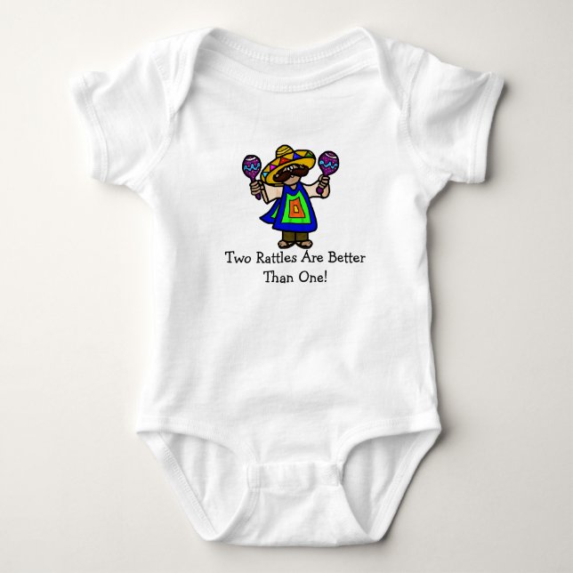 Mexikanen med den Maracas babyskjortan   Tee Shirt (Framsida)