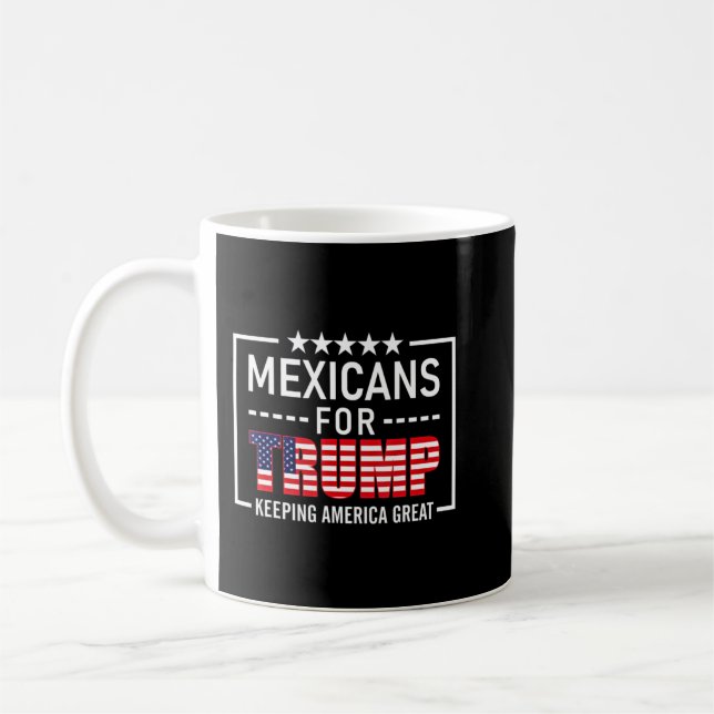 Mexikaner för trumpettrump för latinamerikanskt Ko Kaffemugg (Vänster)
