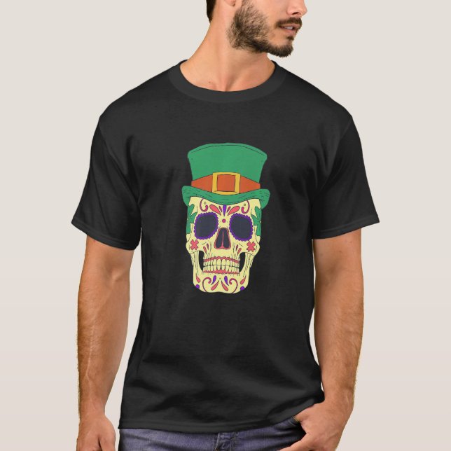 mexikanleprikon med bälte skallleprechaun t shirt (Framsida)