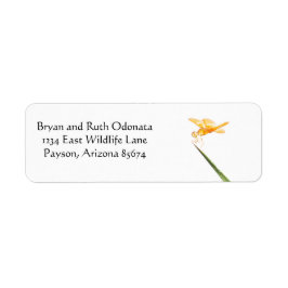 Mexikansk amber-vinge returadress etikett