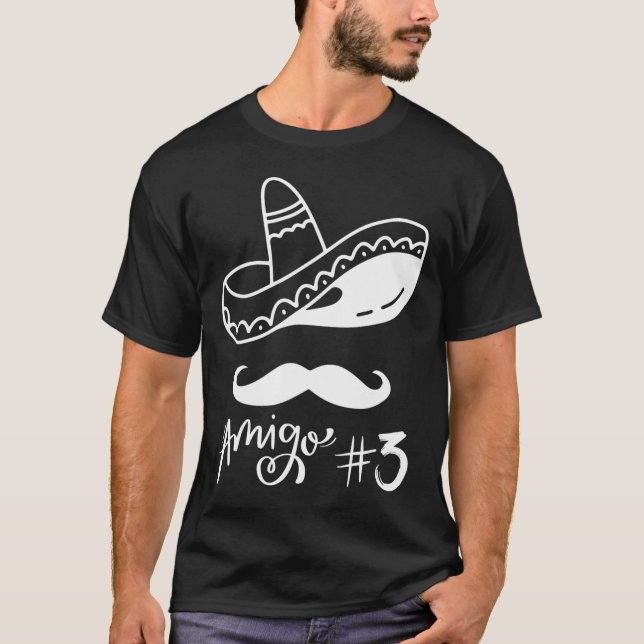 Mexikansk amigo #3 Group Matching Cinco De Mayo -  T Shirt (Framsida)