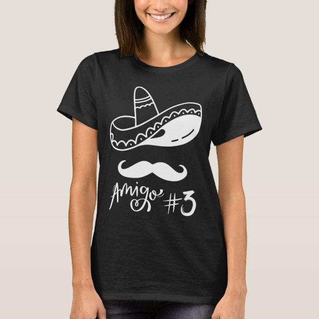 Mexikansk amigo #3 Group Matching Cinco De Mayo -  T Shirt (Framsida)