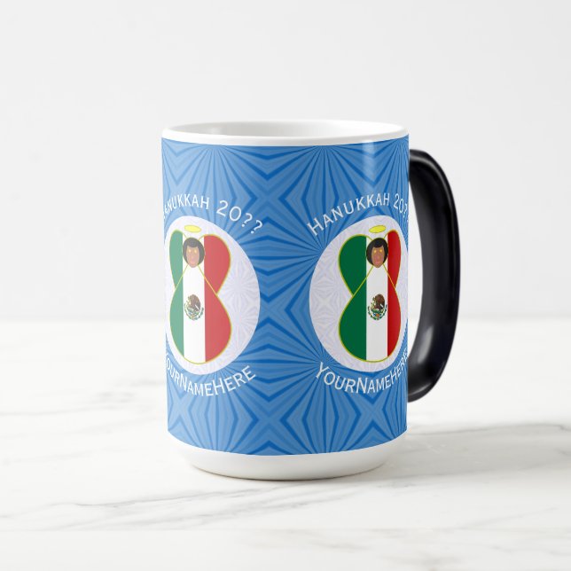Mexikansk Angel Hanukkah Flagga Personlig Magisk Mugg (Framsida höger)