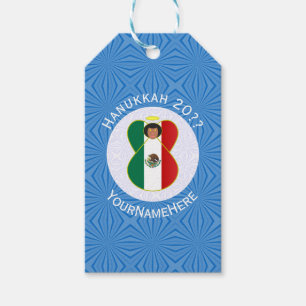 Mexikansk ängel Hanukkah Flagga Personlig Presentetikett