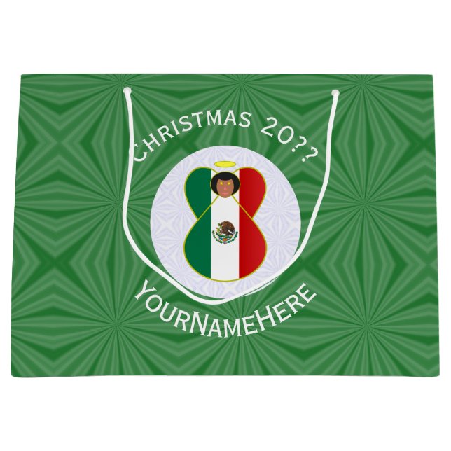 Mexikansk ängel julflagga Personlig  (Framsidan)