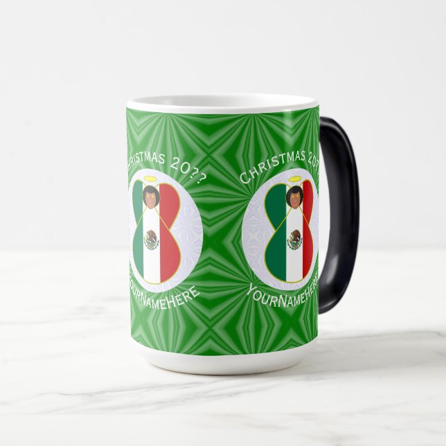 Mexikansk ängel julflagga Personlig Magisk Mugg (Framsida höger)