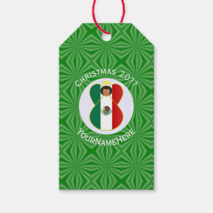 Mexikansk ängel julflagga Personlig Presentetikett