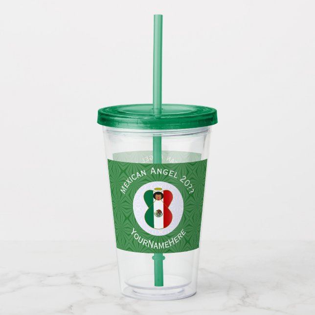 Mexikansk ängel julflagga Personlig  Take Away Mugg (Framsida)