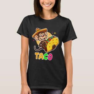 Mexikansk apa sombrero taco el squatcho kul cinco t shirt