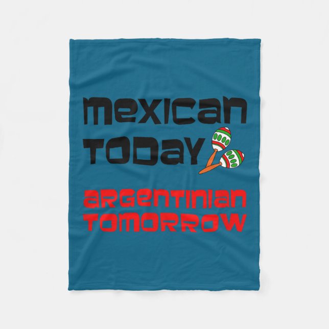 Mexikansk argentinsk i morgon maracas cinco de may fleecefilt (Framsidan)