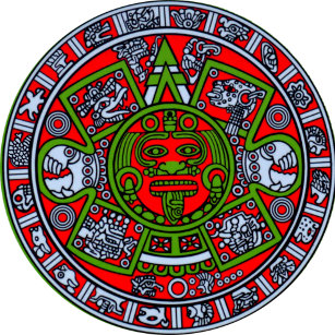 Mexikansk aztec Calendar Sundial Hispanic Chicano Returadress Etikett