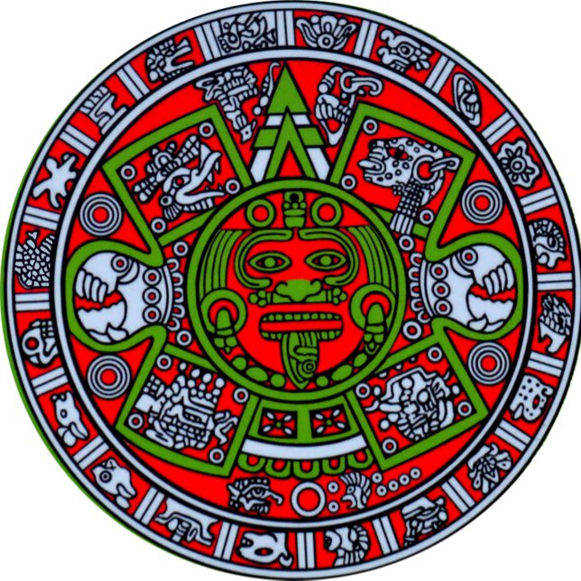 Mexikansk aztec Calendar Sundial Hispanic Chicano Returadress Etikett (Skapare uppladdad)