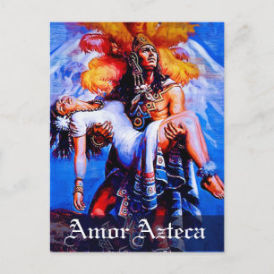 Mexikansk aztec Legend Iztaccihuatl Popocatepetl Vykort