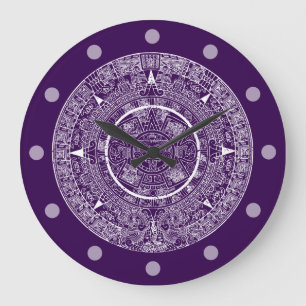 Mexikansk aztec Sol Stone Mayan Calendar 3 Stor Klocka