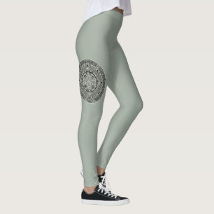 Mexikansk Aztekisk Solsten Mayakalender 1 Leggings