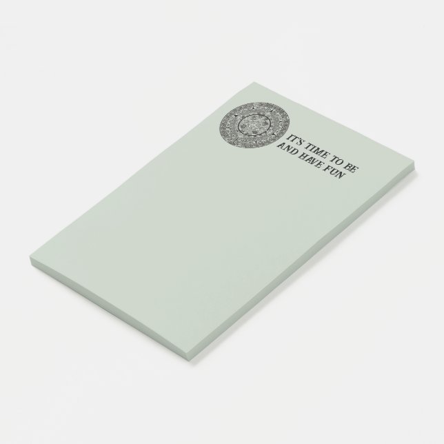 Mexikansk Aztekisk Solsten Mayakalender 1 Post-it Block (Vinklad)