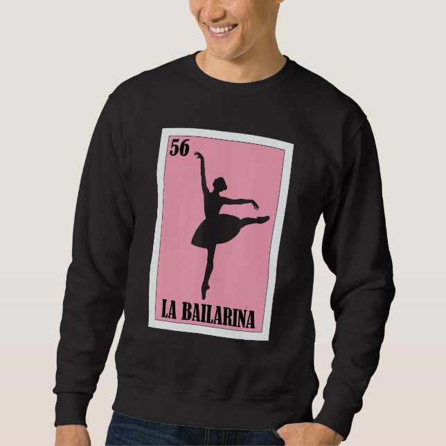 Mexikansk balett  La Bailarina 9 Lång Ärmad Tröja (Framsida)