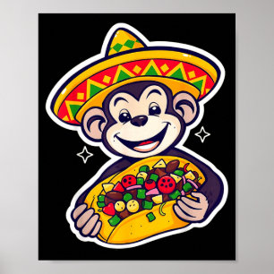 Mexikansk bigfoot sombrero taco el squatcho kul poster