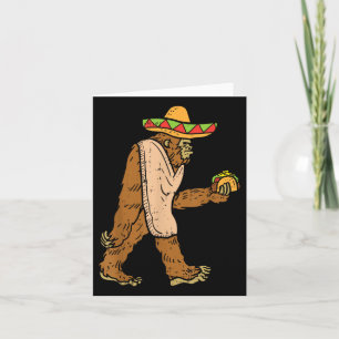 Mexikansk Bigfoot Sombrero Taco El Squatcho Roligt Kort