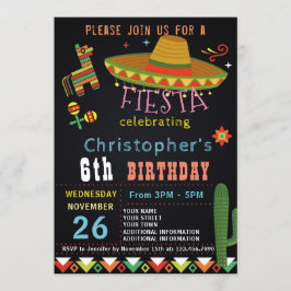 MEXIKANSK BIRTHDAY-INVIKATION FÖR FIESTA | FIESTA INBJUDNINGAR