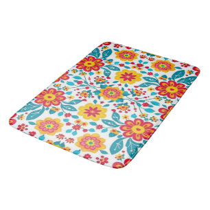 Mexikansk Blommigt Boho Badrumsmatta