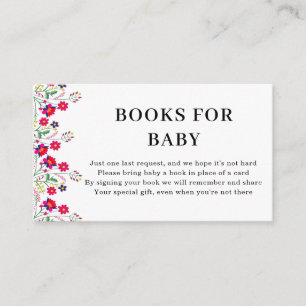Mexikansk Blommigt   Bokar för Baby   Baby Shower Tilläggskort