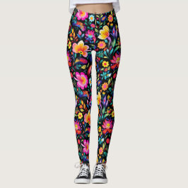Mexikansk Blommigt Fiesta Leggings