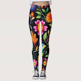 Mexikansk Blommigt Fiesta Leggings