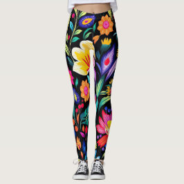 Mexikansk Blommigt Fiesta Leggings