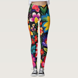 Mexikansk Blommigt Fiesta Leggings