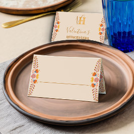 Mexikansk Blommigt Söt Folk Art Personlig Placeringskort