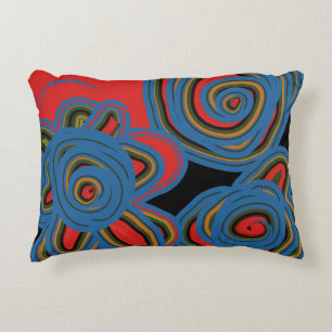 Mexikansk Blommigt Swirl Design Prydnadskudde