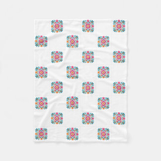 Mexikansk blomsterpatchwork filt