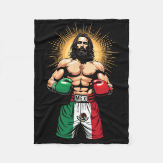 Mexikansk boxing Jesus Kristus Mex Boxing Kort Fleecefilt