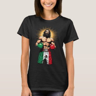 Mexikansk boxing Jesus Kristus Mex Boxing Kort T Shirt