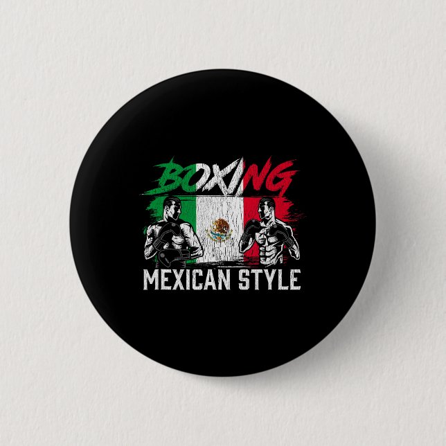 Mexikansk Boxing Sports Fight Coach Boxer Knapp (Framsida)
