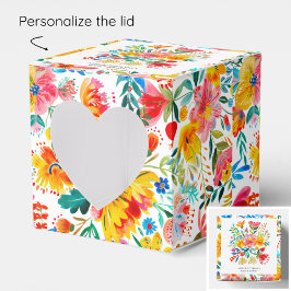 Mexikansk Bright-Blommigt Fiesta Birthday Presentaskar