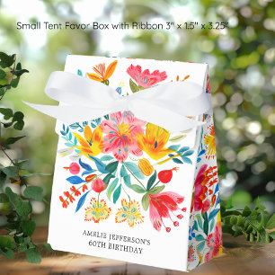 Mexikansk Bright-Blommigt Fiesta Birthday Presentaskar
