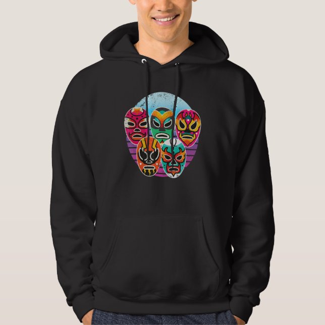 Mexikansk brottlingmask I Coola mexikansk brottnin Hoodie (Framsida)